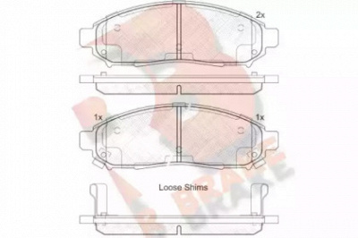 R BRAKE rb2003200 -  Комплект тормозных колодок, дисковый тормоз